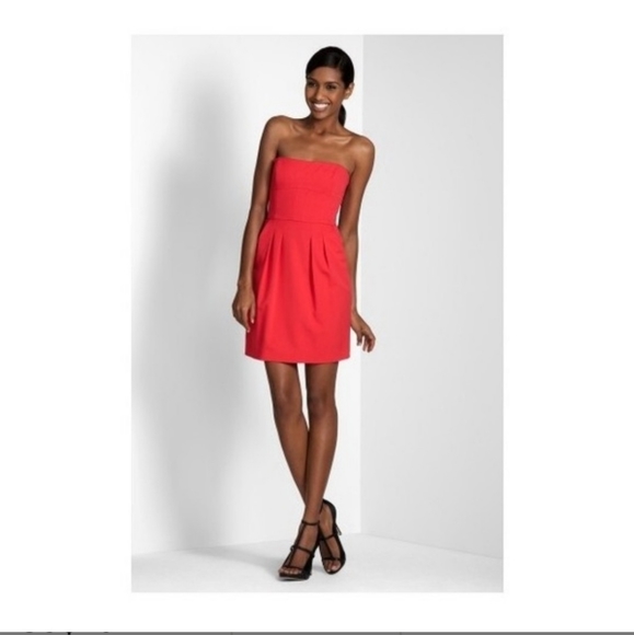 BCBG Maxazria Strapless Red Dress Size 04 - Picture 1 of 5